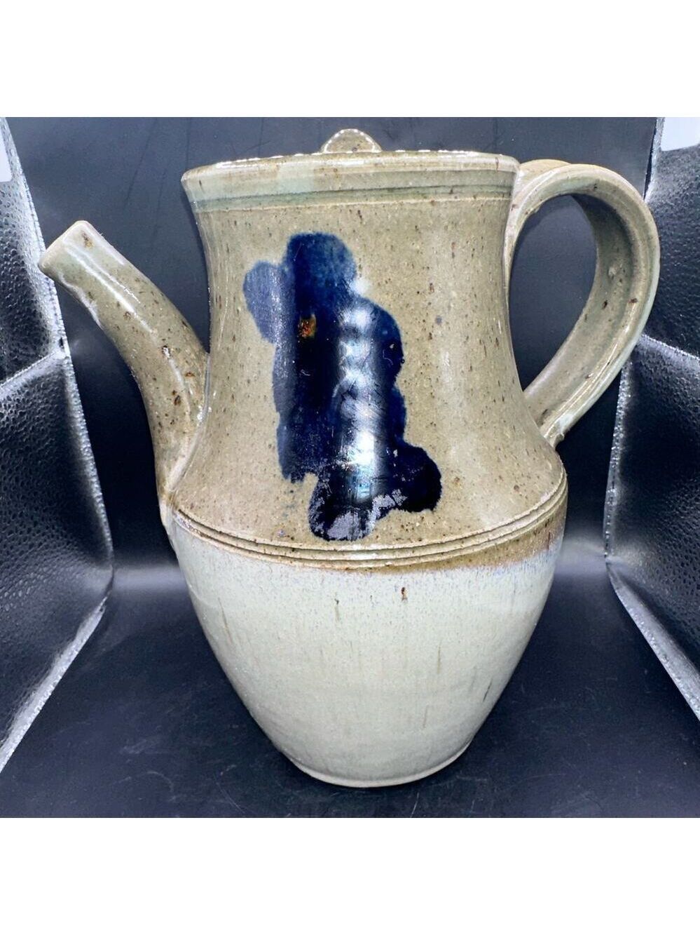Vintage Stoneware Studio Pottery Lidded Tea/Coffee Pot Signed